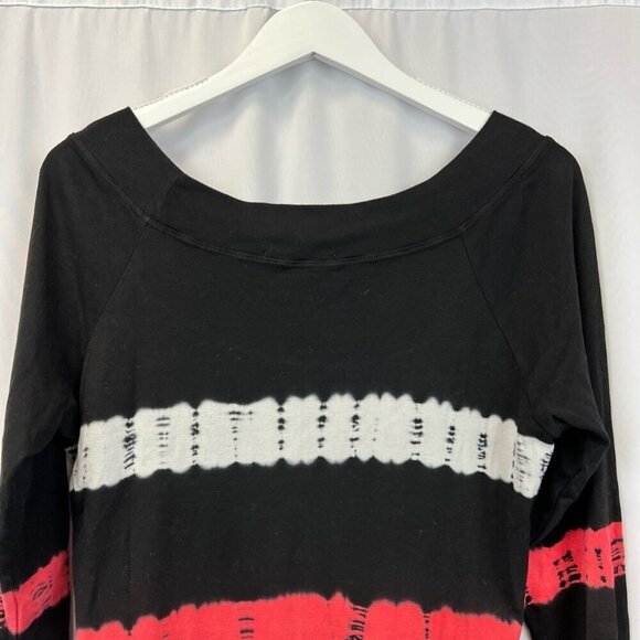 Bashara Lesser Womens Casual Top Black Striped Long Sleeve Modal Blend Large - Picture 6 of 10